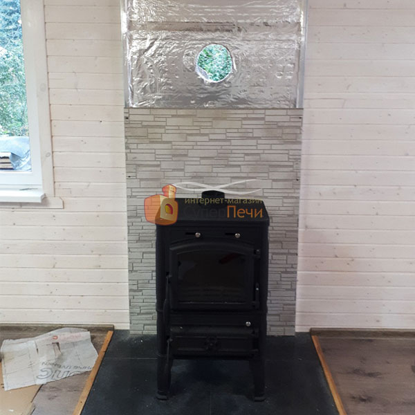   Монтаж чугунной печи Guca Lava №2 (миниатюра)